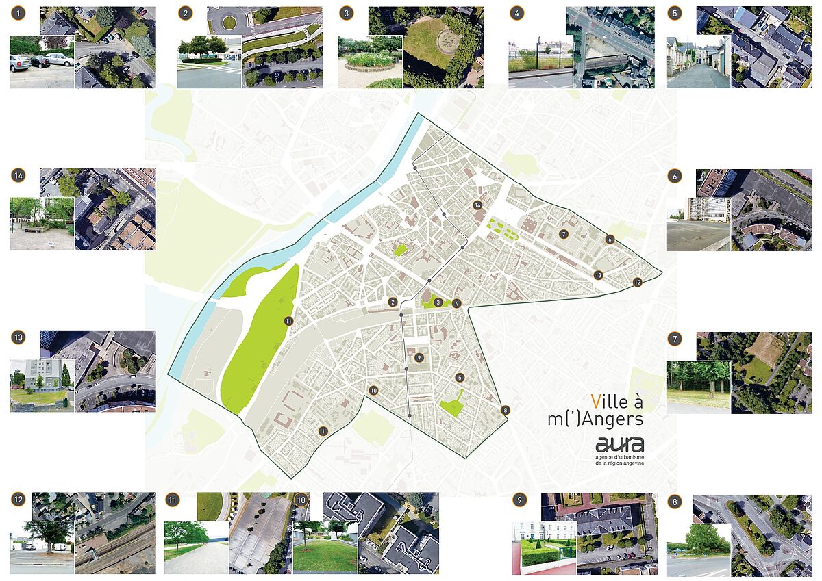 Carte des sites angevins