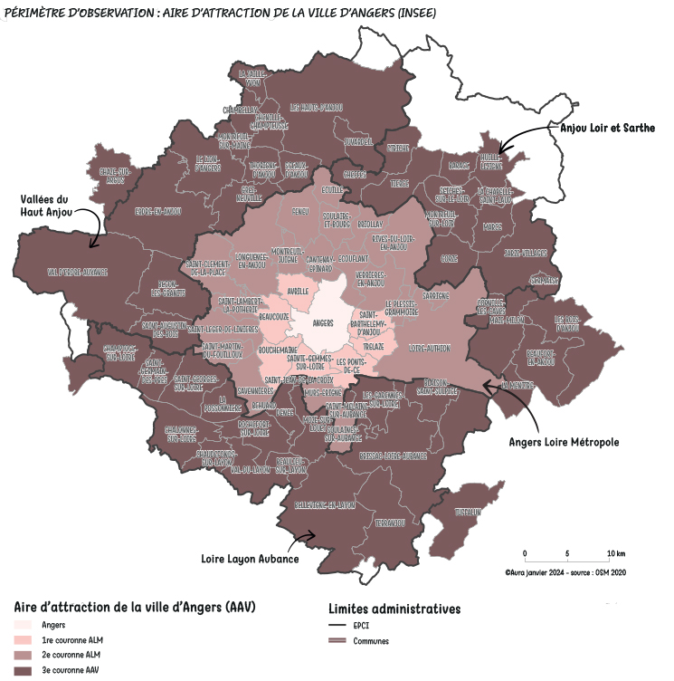 Carte périmètre AAV Angers