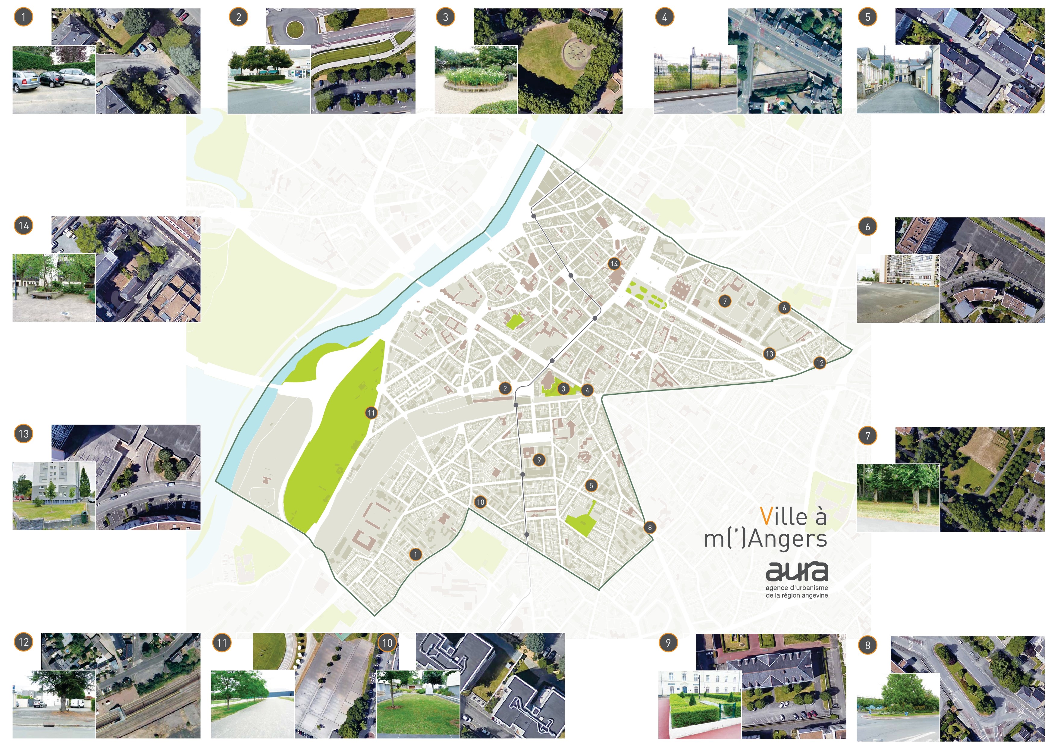 Carte des sites angevins