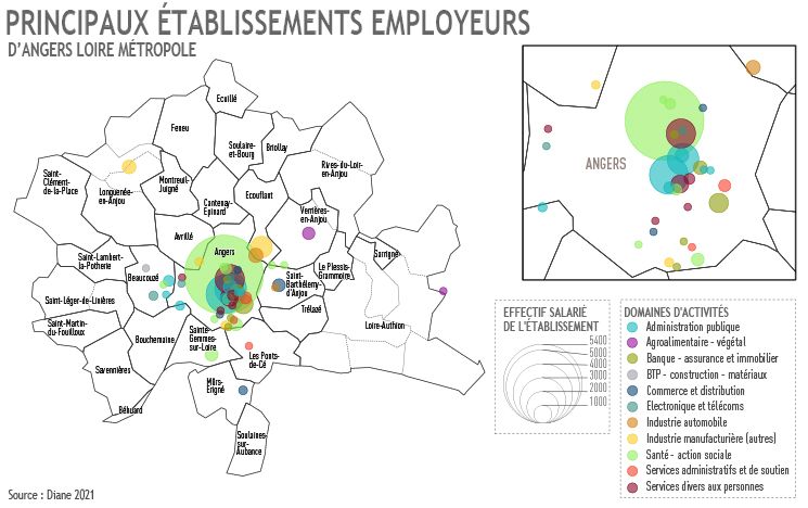 Carte principaux établissements employeurs